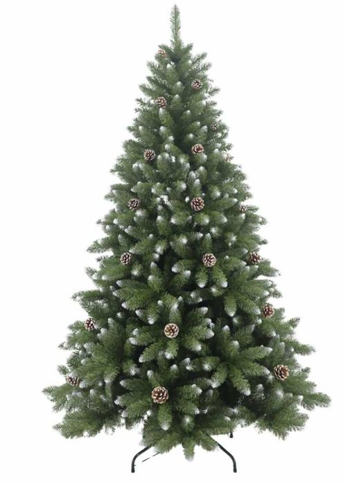 Brad artificial de Craciun, cu aspect natural, 180 cm, suport inclus