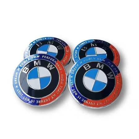 Set 4 Embleme Jante BMW 60mm Editie 50 Ani Anniversary 50th Motorsport