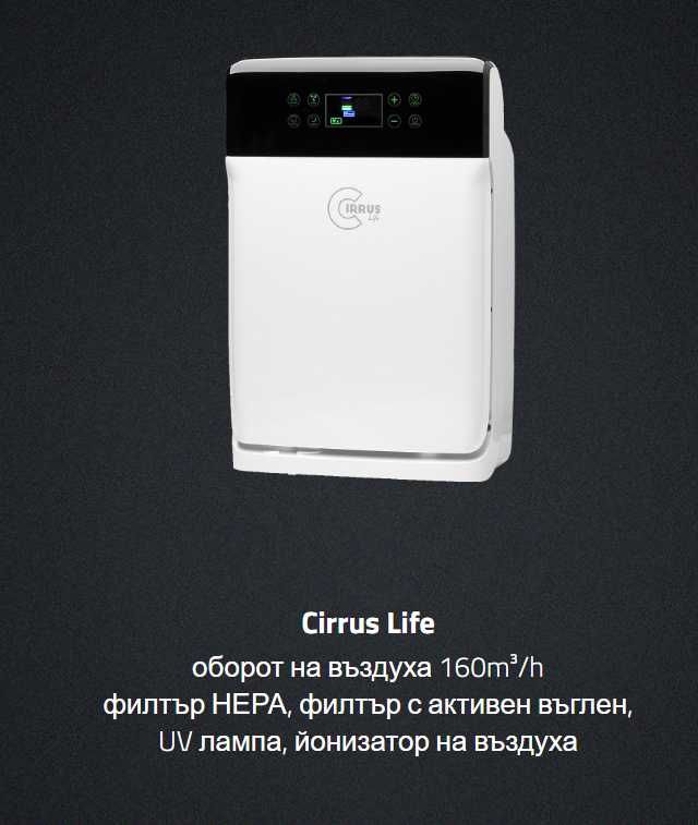 Най-ново поколение Пречиствател за въздух Cirrus