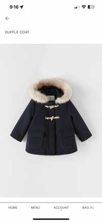 Ново палто Zara Baby 4-5г 110см