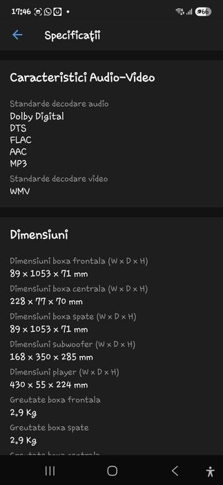 Sistem Home Cinema Samsung 5.1