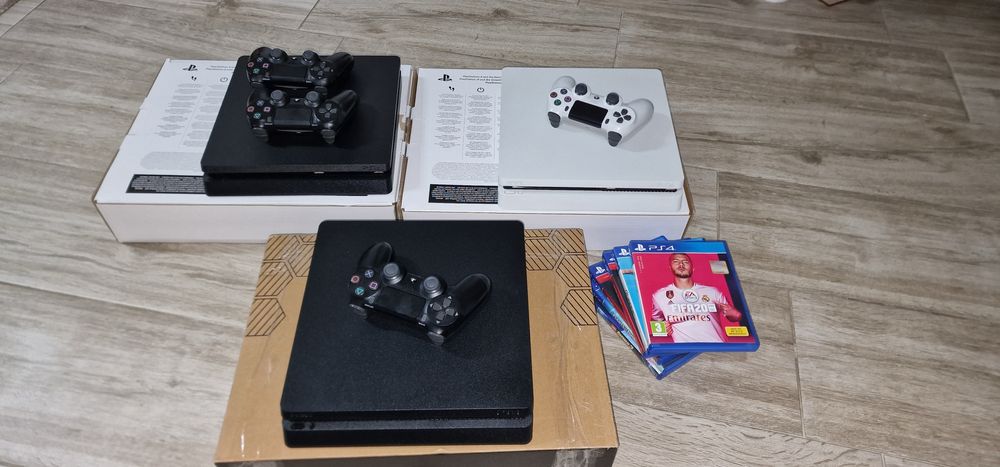 Playstation 4 Slim 500-1tb (4 jocuri fizice-12 digitale)