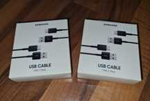 Set 2 cabluri originale Samsung USB A-USB C 1.5metri S 8 9 10 Note Tab