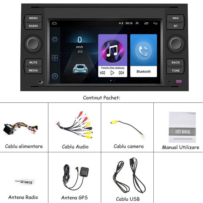 Navigatie dedicata Ford Mondeo Focus C max S Galaxy Kuga, Carplay