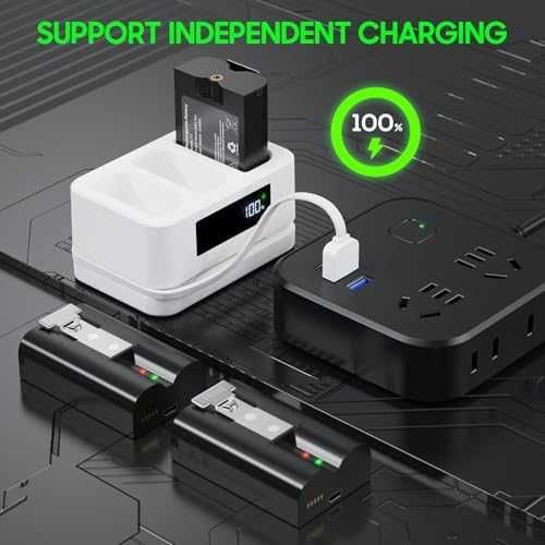 Нови 3 батерии и цифрово зарядно за Ring Doorbell 2/3/4 Spotlight Cam