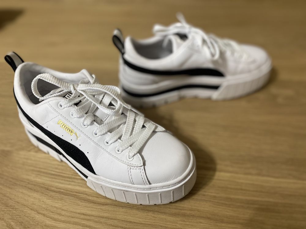 Puma Mayze alb cu negru 37,5