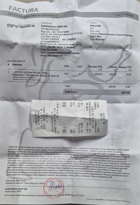 Orteza 2025, Set Carje Aluminiu reglabile, Cadru ortopedic Aluminiu