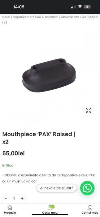 Mustiuc PAX Raised Mouthpiece