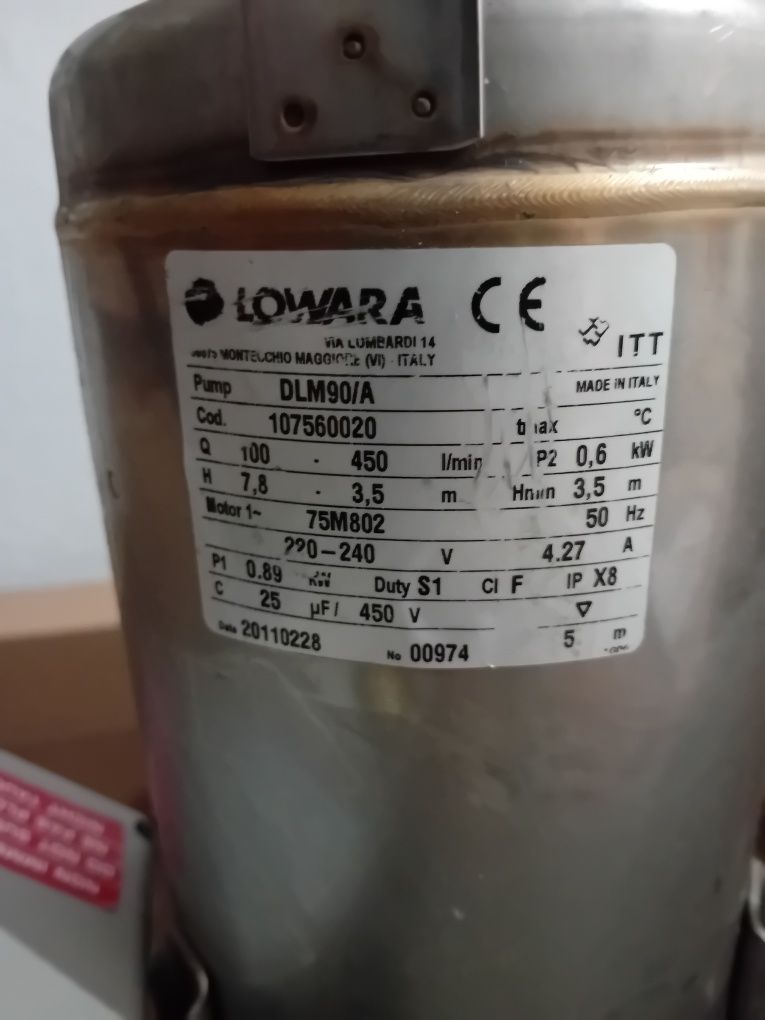 Pompa apa cu tocator lowara si submersibila