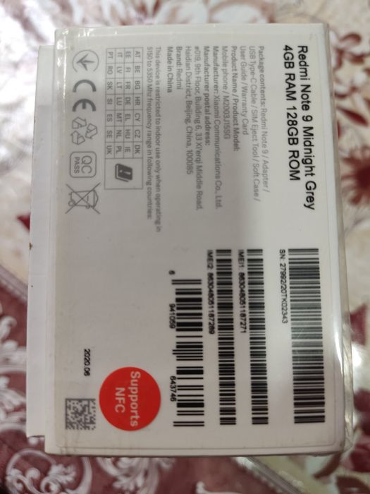 Продается смартфон redmi note 9