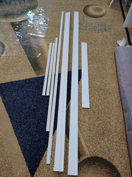 Наличник, коробочный брус, добор, накладка на замок плинтус белый,