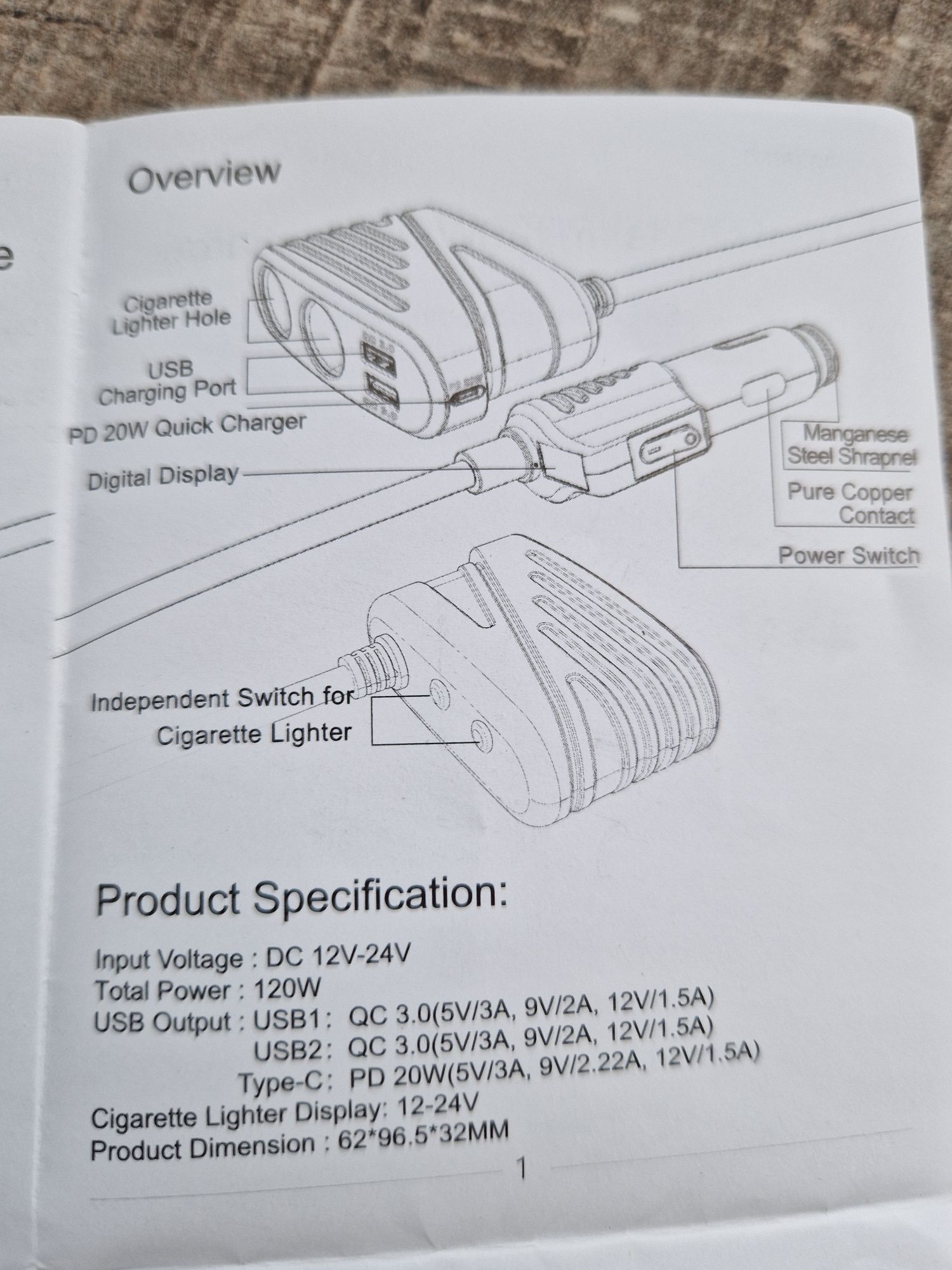 Incarcator Adaptor Priza Auto Carpuride