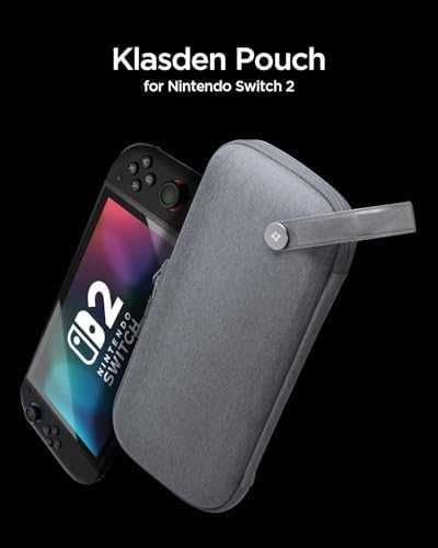 Нов Калъф за Nintendo Switch 2 (2025) с място за игри Сив Spigen кейс