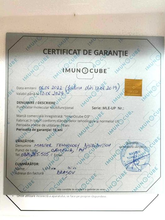 Vand purificator multifunctional, ImunOcube, Alb