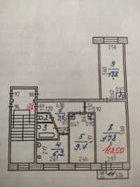 Продам 3 комнатную квартиру по адресу 5-7