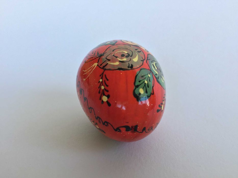 Великденско яйце, дървено №9 -  рози 2