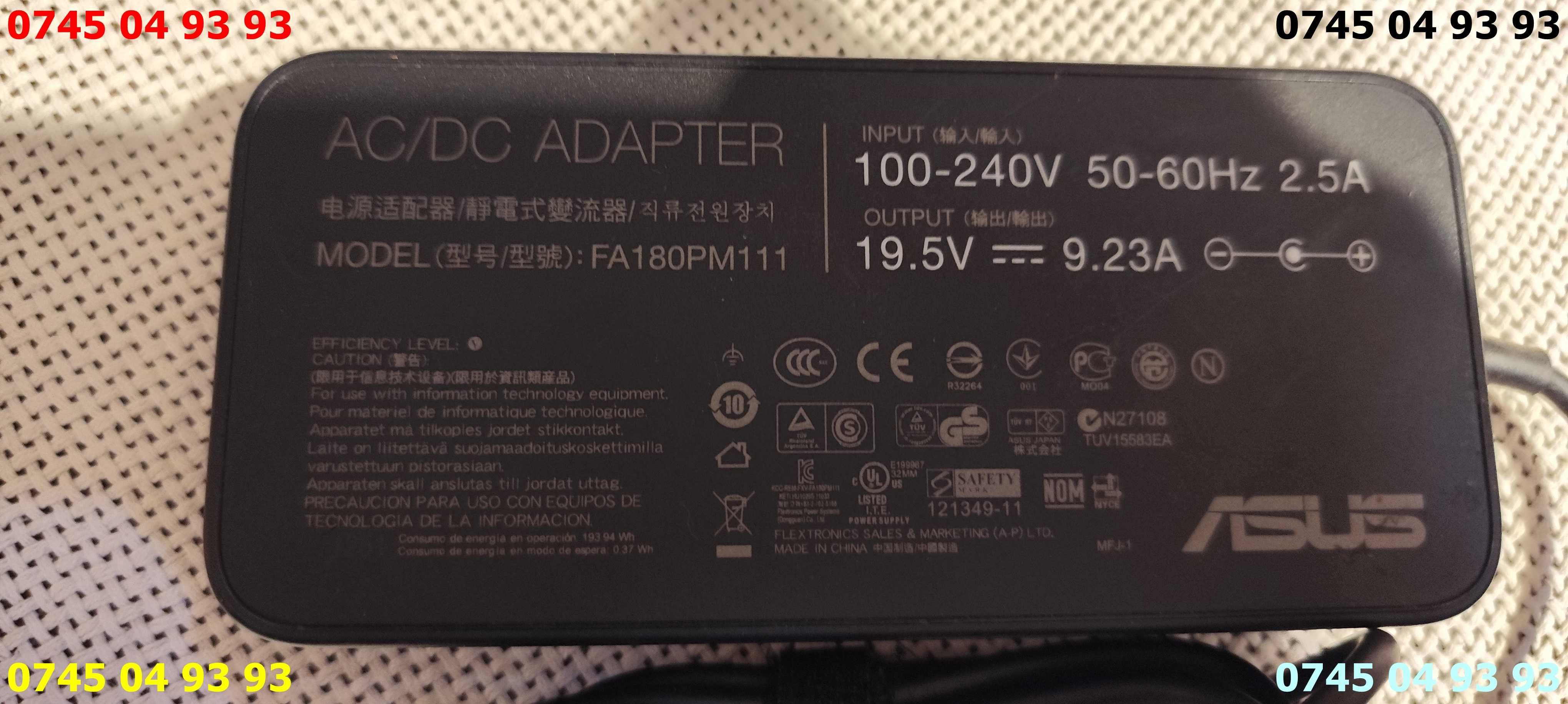 alimentator incarcator asus 19.5v 9.23A mufa de 5.5mm functional
