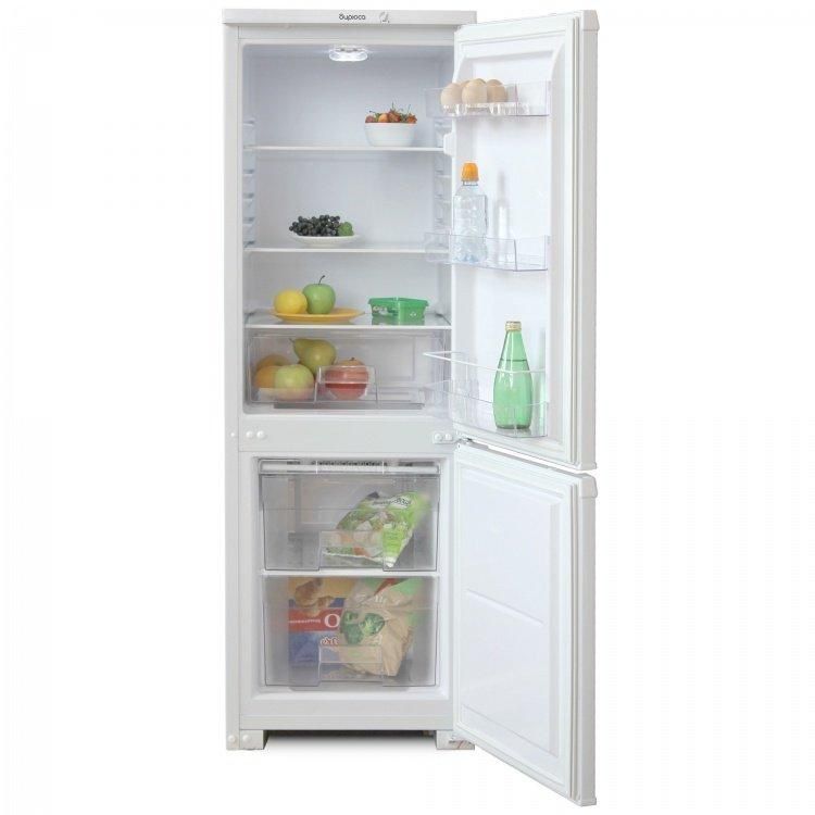 Бирюса 118 Узкий двухкамерный холодильник с нижней морозильной камерой