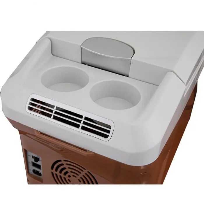 Хладилна Чанта Кутия 12л с Вградени Поставки за Чаши 12V/220V, 45-60W