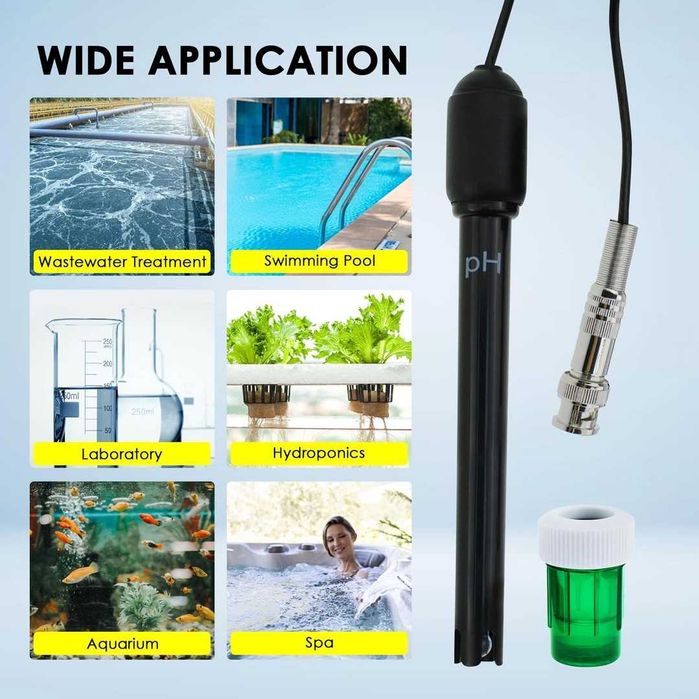 Electrod de pH pentru calitatea apei  cu cablu BNC de 300 cm x 3000 mm