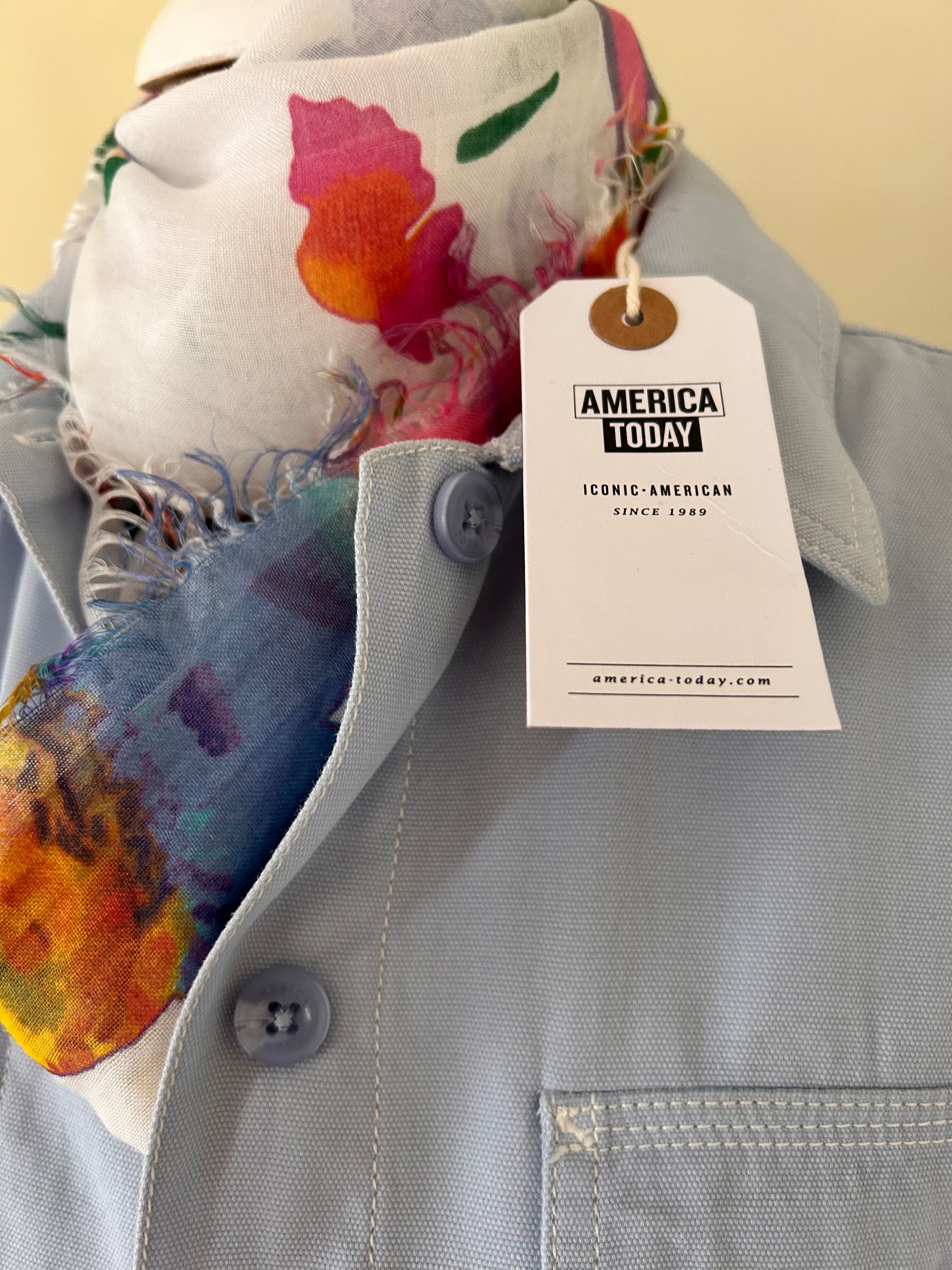 Цветен шал в прекрасен десен и ново яке  American Vintage