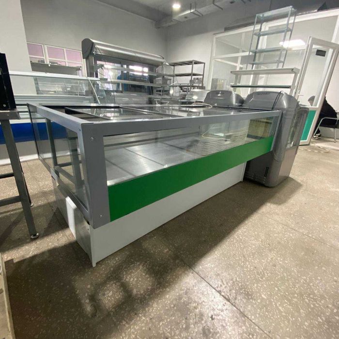 Низкотемпературная витрина БУ для хранения свежего мяса рыбы Гарантия!