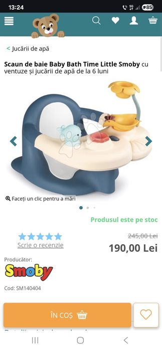 Scaun cada bebeluși