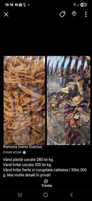 Hribe uscate/ congelate, , păstăi uscate