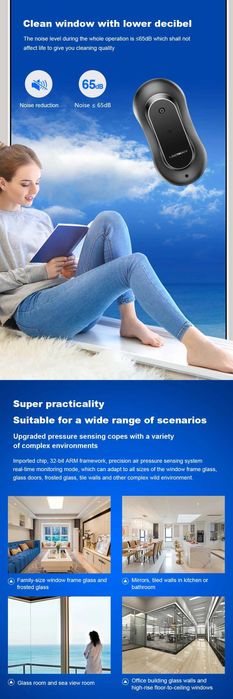 Robot aspirator pentru geamuri Liectroux YW810