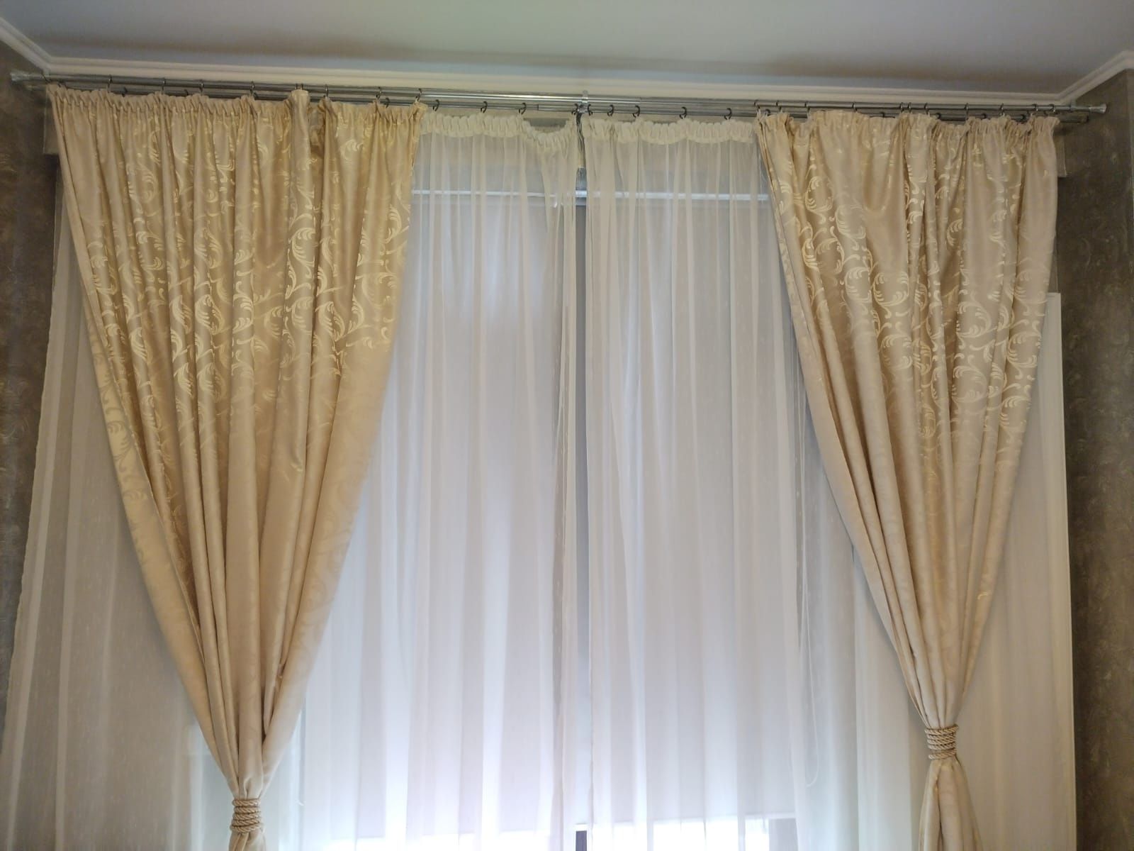 Draperie crem living sau dormitor 5 m l, 2.65 m H