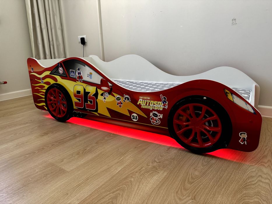 Детская кровать - машинка Молния Маккуин (ортопед. матрас в подарок)