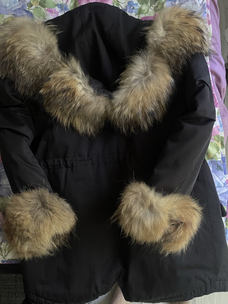 Geaca parka de blana