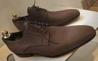 Pantofi derby plain toe premium Minelli Paris 41 piele natutala