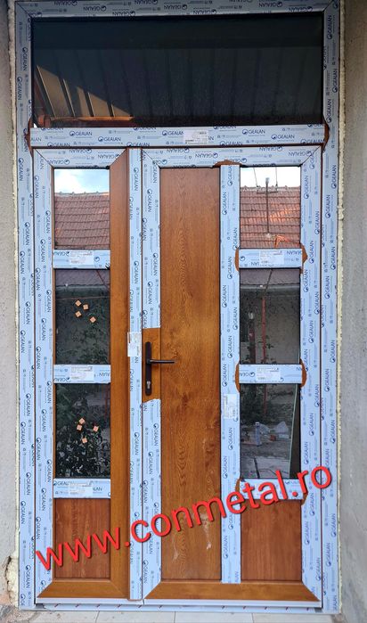 Uși pvc cu geam termopan