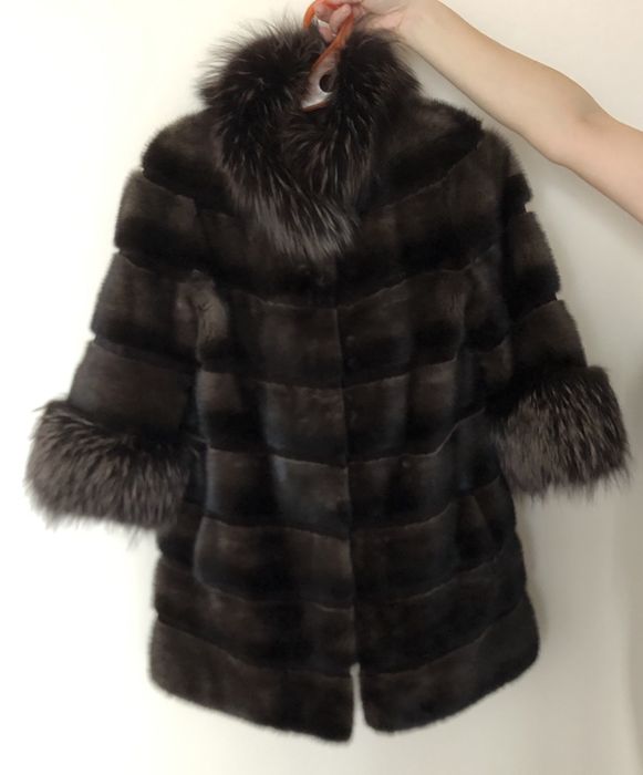 Срочно шикарная шуба норка с комбинирванным со стриженной норкой