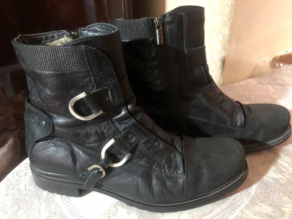 Мужские сапоги кожаные