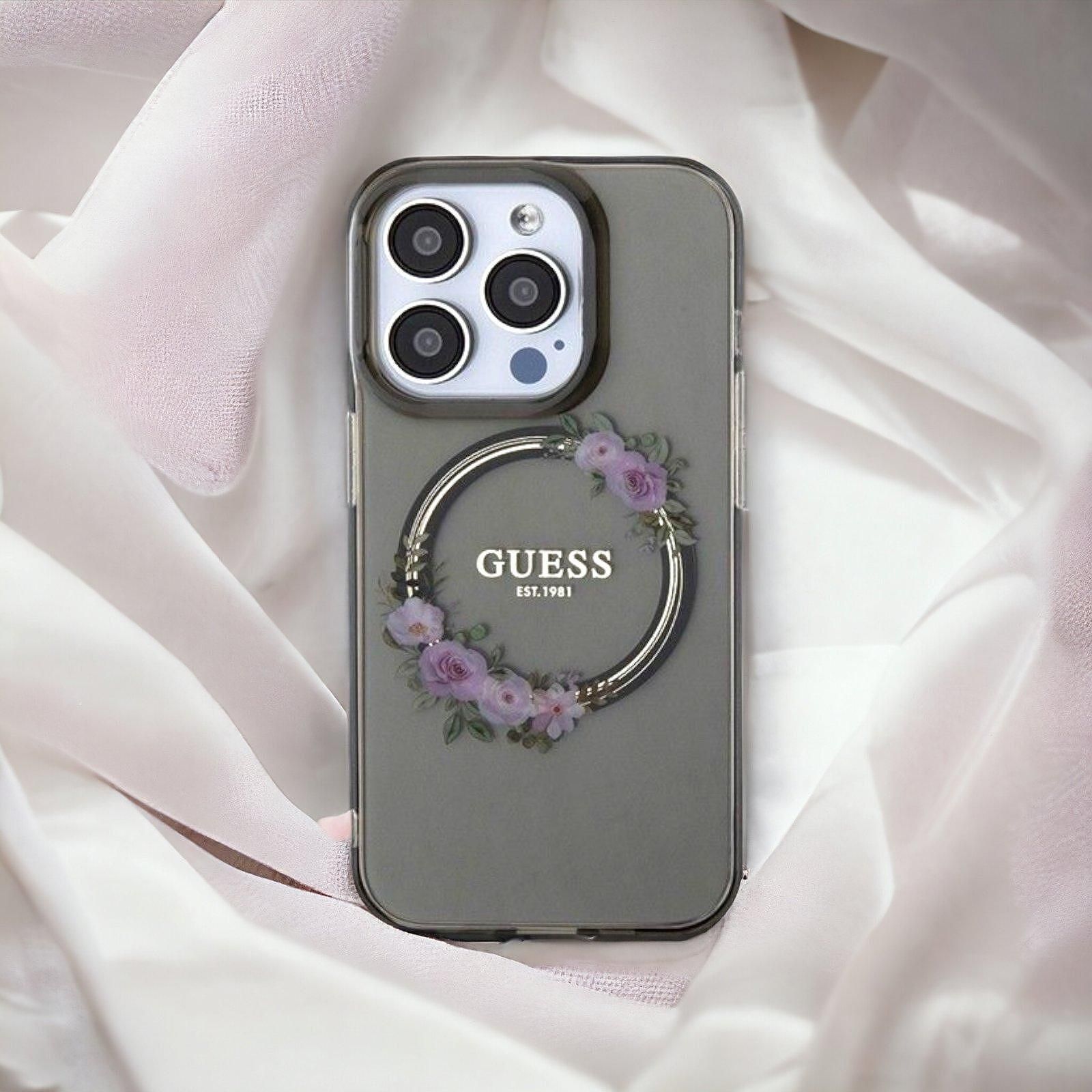 Оригинален калъф  guess guhmp15lhfwfck за iphone 15 pro magsafe черен