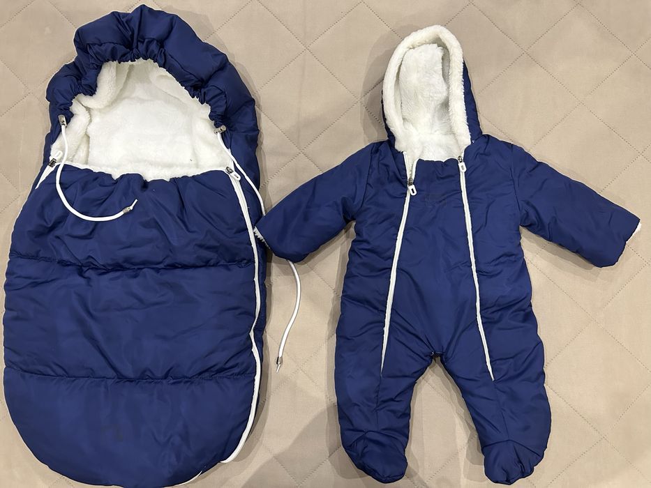 Продам зимний комбинезон 2 в 1 для новорожденного