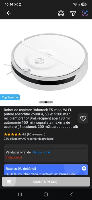 Roborock E5 aspirator