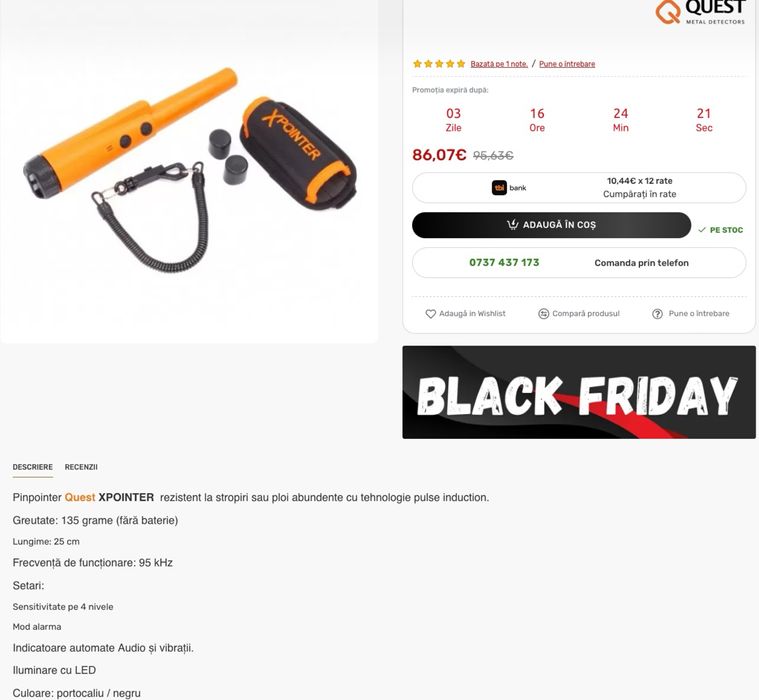 Donez / vand detector de metale Xpointer