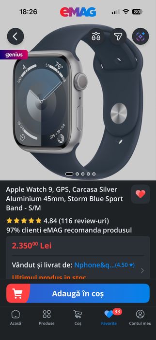 Apple watch 9 /45 GPS