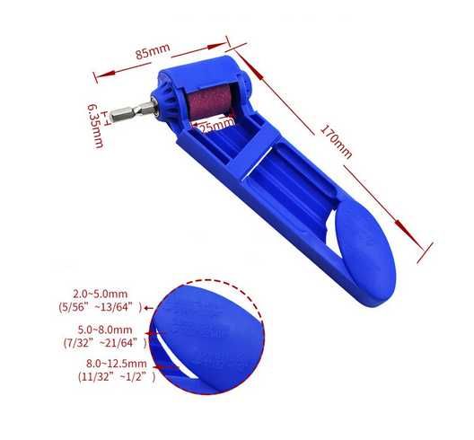 Уред за заточване на свредла от 2мм до 12.5мм Комплект точене
