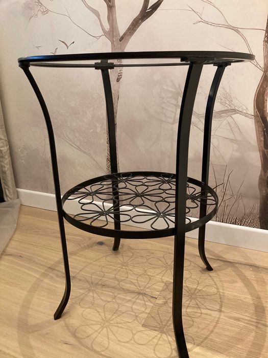 masuta sticla și metal Ikea