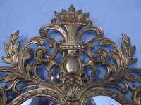 Consola cu Oglinda Cristal, Baroc Rococo Bronz Marmura