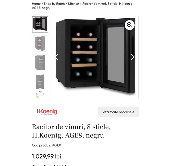 Răcitor de vinuri H.Koenig AGE8