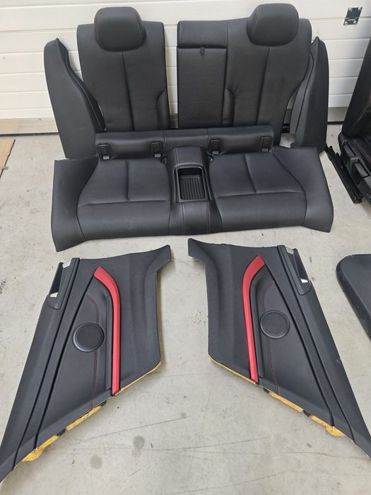 Interior scaune fata sport încălzire piele neagră bmw f32 seria 4