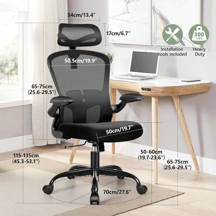 Scaun Ergonomic 3D adjust,Suport Spate+Tetiera+Cot, REDUS de la 900RON