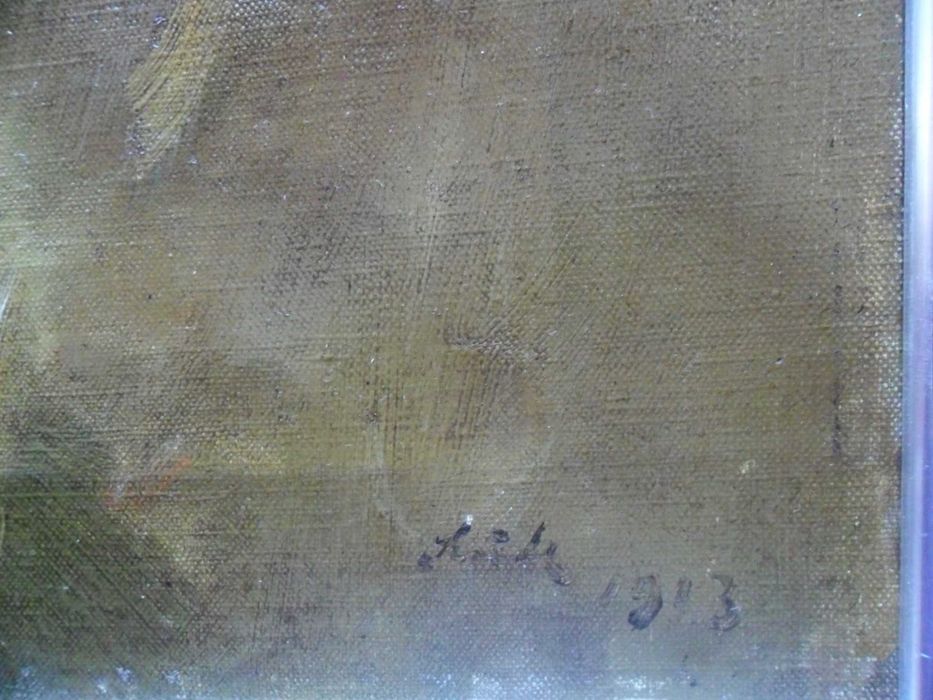 DE COLECȚIE! Tablou AUTENTIC f VECHI Szüle Péter(1886-1944) cc 80x60cm