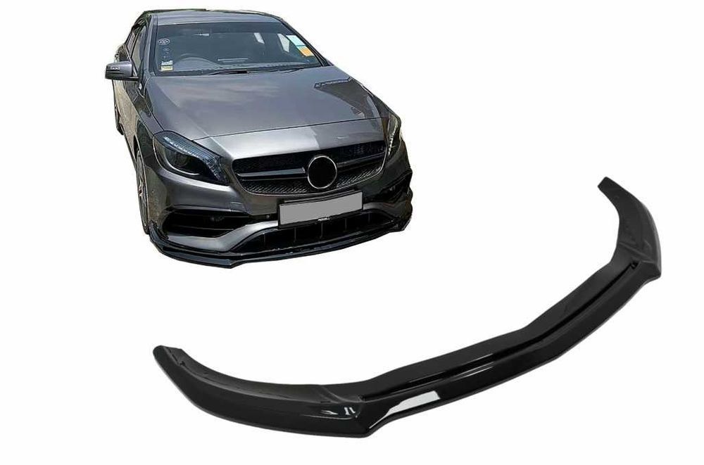 Lip Bara Fata Mercedes A-Class W176 AMG Facelift (15-18) Negru Lucios