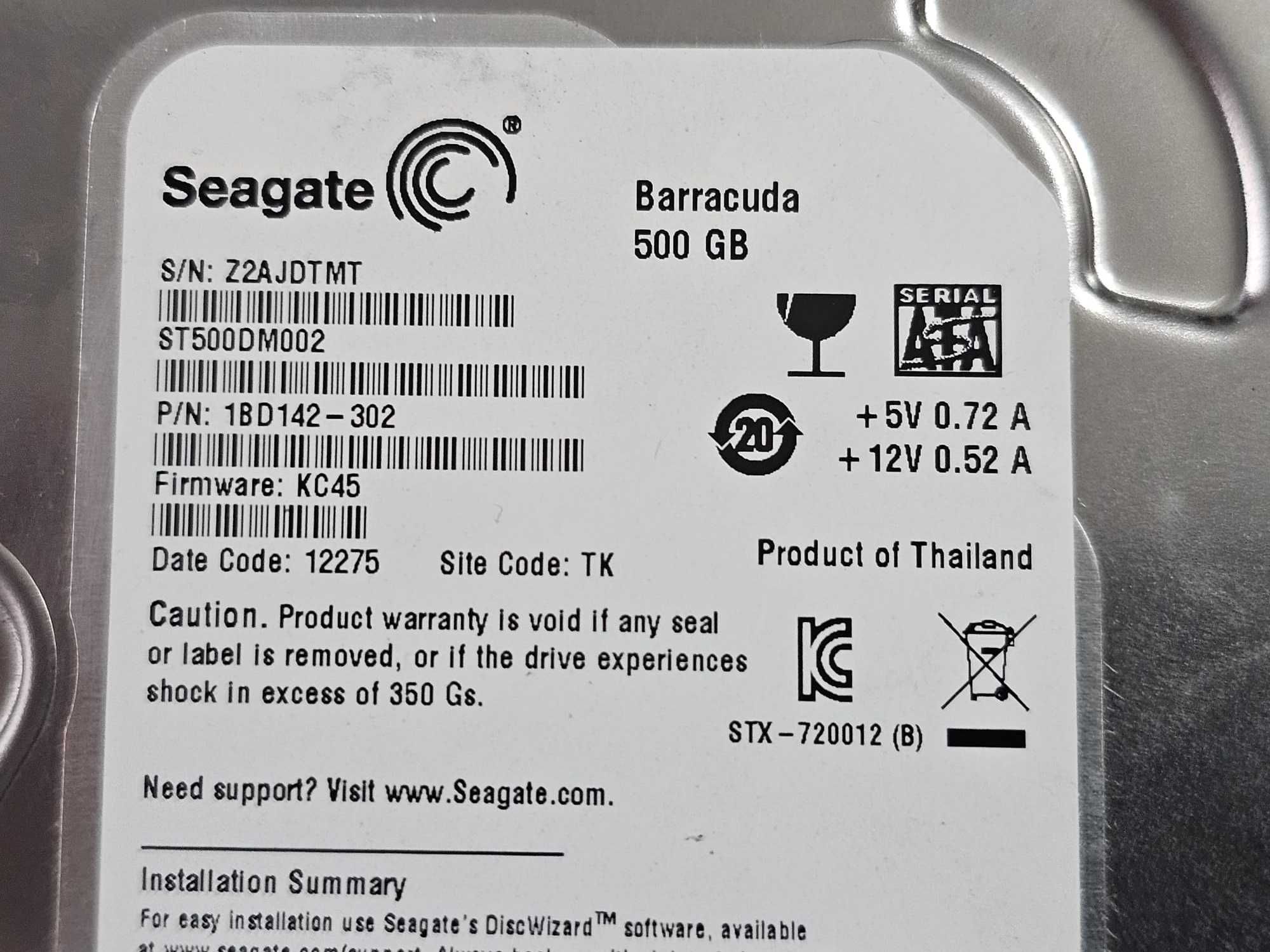 Hard disk Seagate BarraCuda 3.5 500GB 7200RPM 16MB SATA3 (ST500DM002)